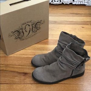 Suede ankle booties